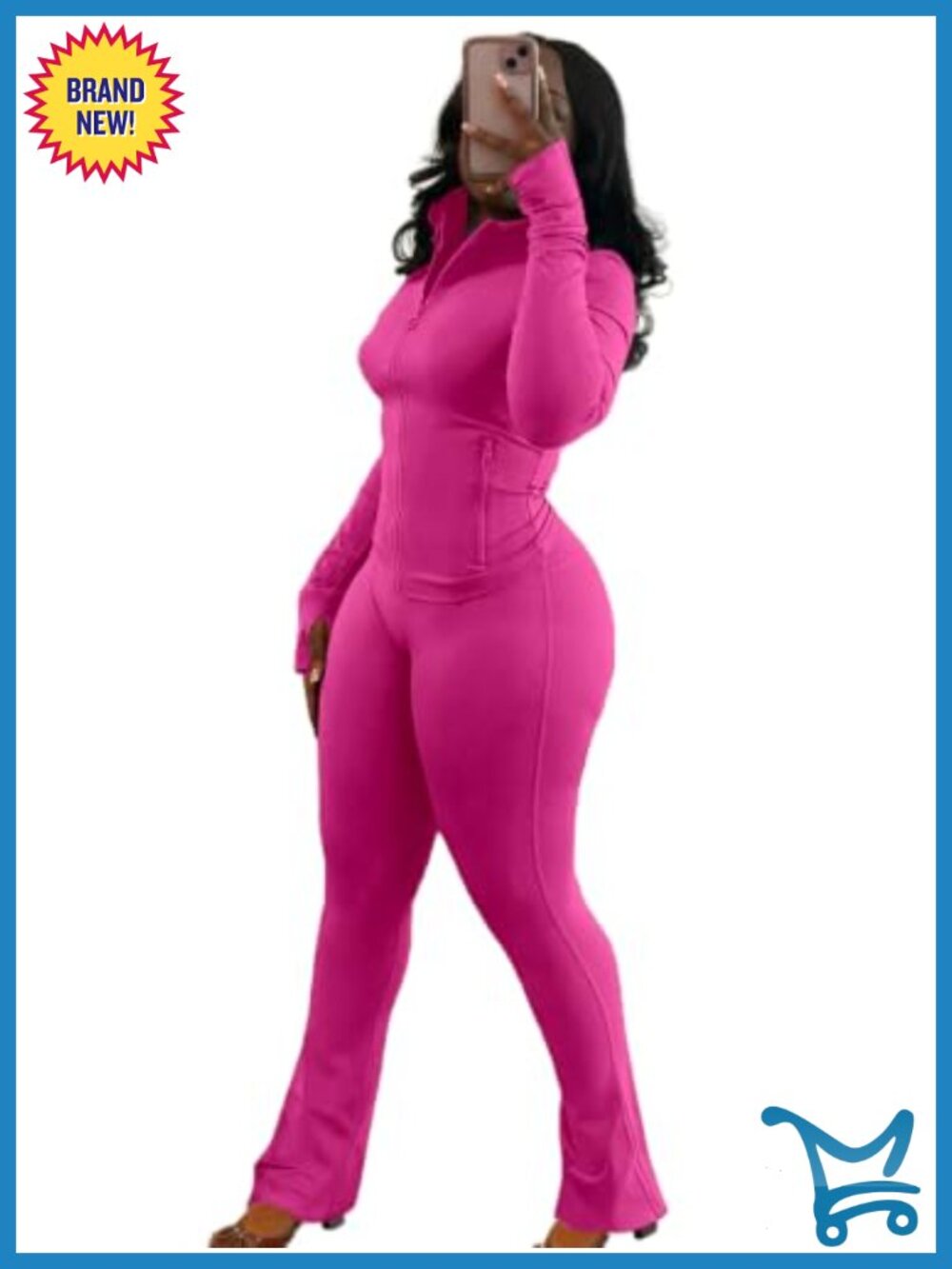 Women 2 Piece Outfit Zip Up Jacket Leggings Set